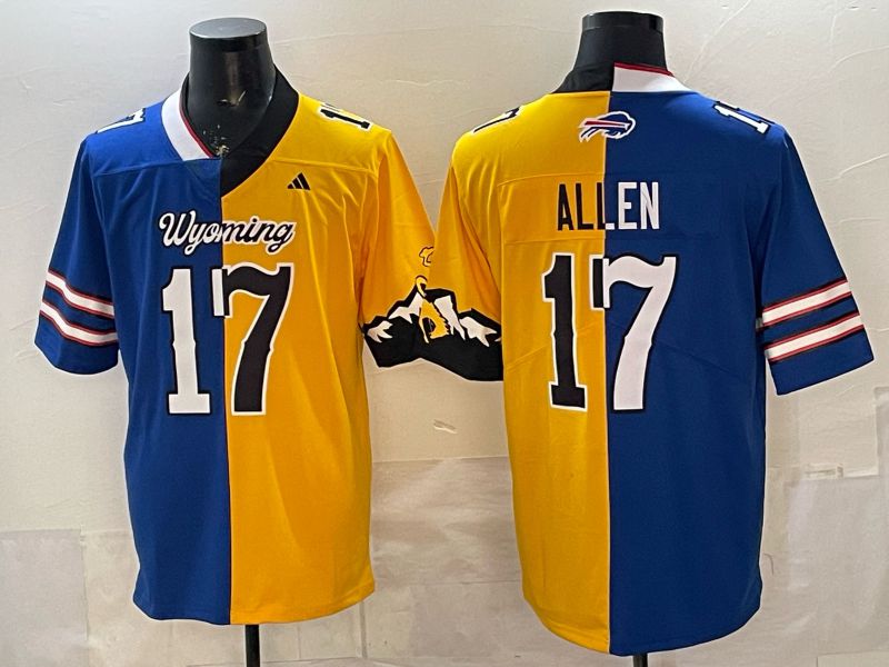 Men 2026 Buffalo Bills #17 Allen blue yellow Limited NFL Jersey style 0005->chicago bears->NFL Jersey